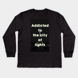 addicted to Paris design Kids Long Sleeve T-Shirt